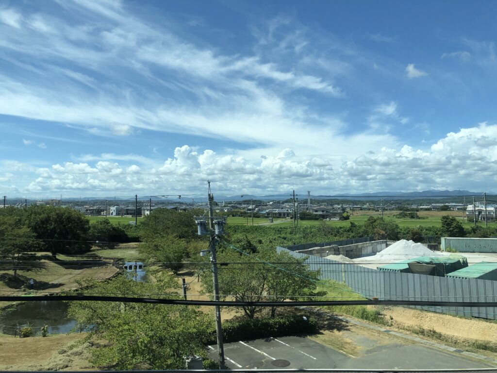 新幹線からの眺め